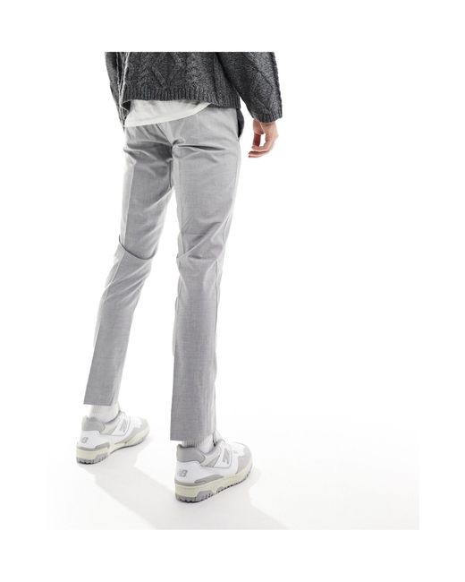 French Connection Gray Skinny Smart Trouser for men