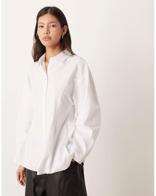 Chemise avec patte ASOS en coloris Natural