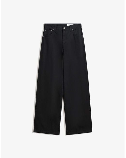 Pantalon droit à strass et taille basse Bershka en coloris Green