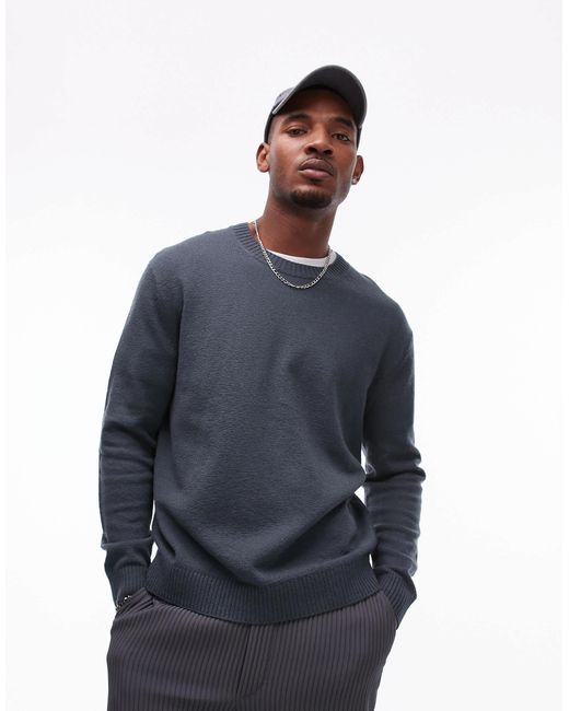 ARKET Blue Textured Knit Sweater for men