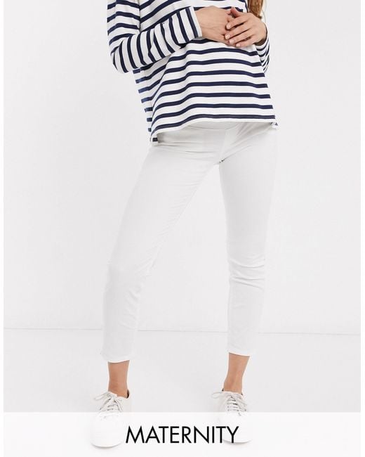 white maternity jeans skinny