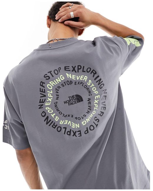 The North Face Gray Nse Logo Backprint Oversized T-shirt