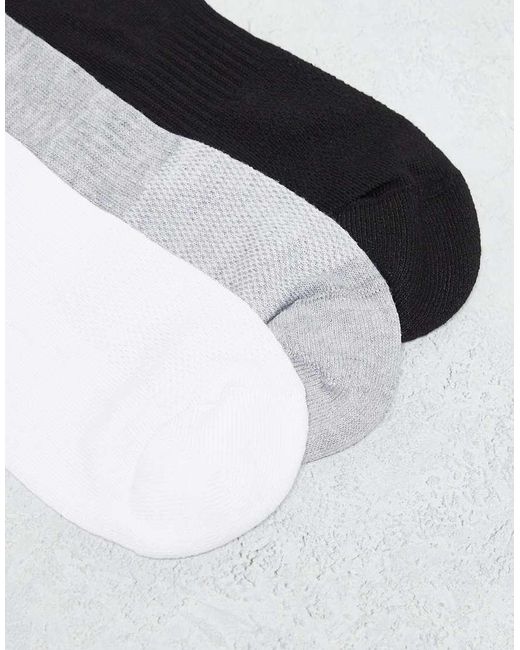 The North Face White Simple Dome 3 Pack Logo Ankle Socks