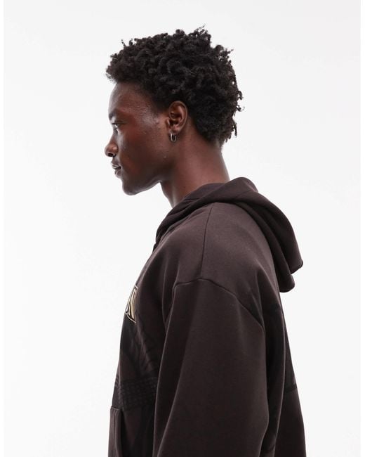 True Religion Black Big T Logo Detail Zip Through Hoodie Co-Ord for men