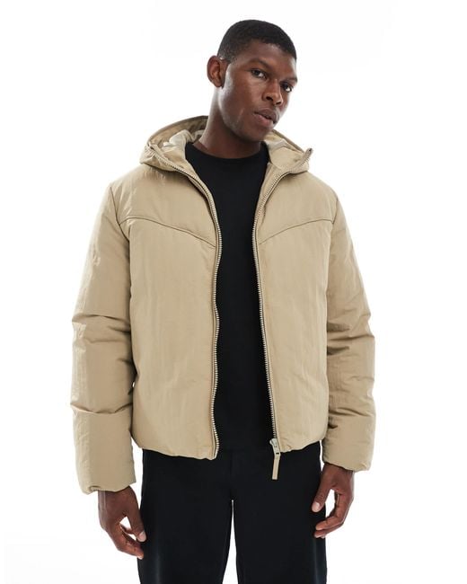 ASOS Natural Puffer Jacket for men