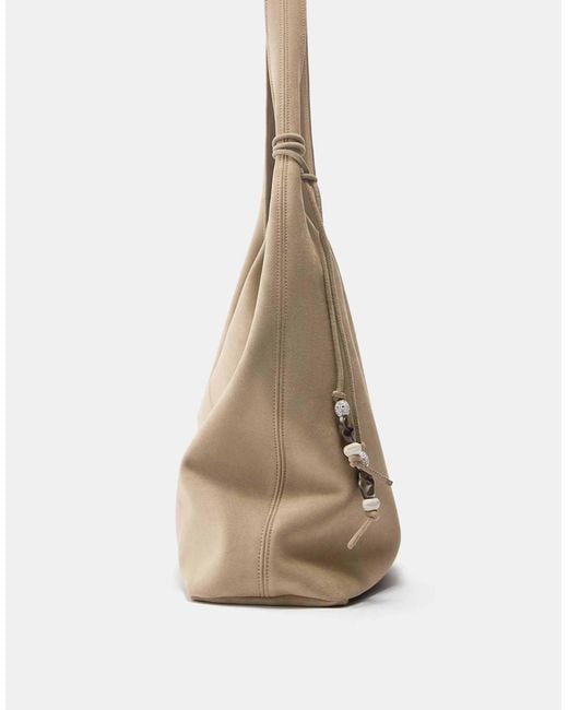 Pull&Bear Natural – verzierter shopper