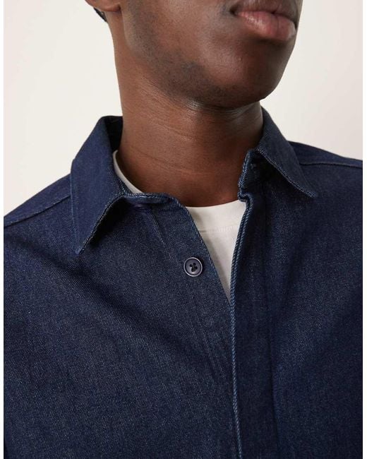 ASOS Blue Co-ord 90's Oversized Boxy Denim Shacket for men
