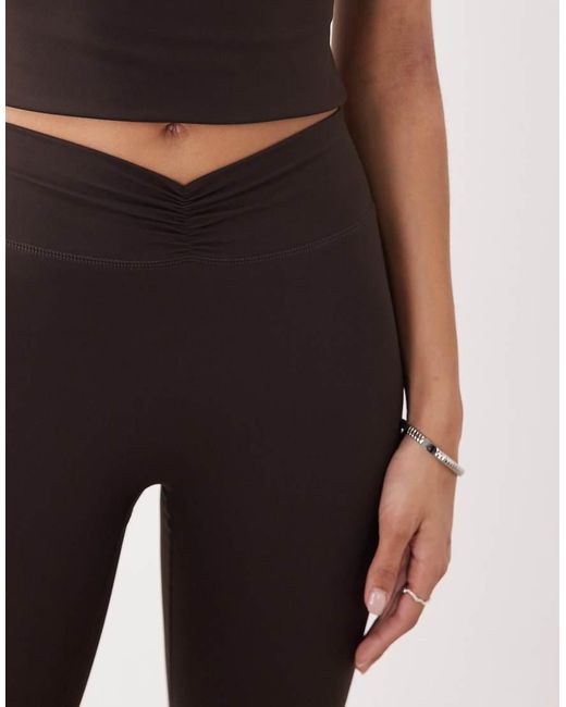 Tala Brown Dayflex Wrap High Waisted legging