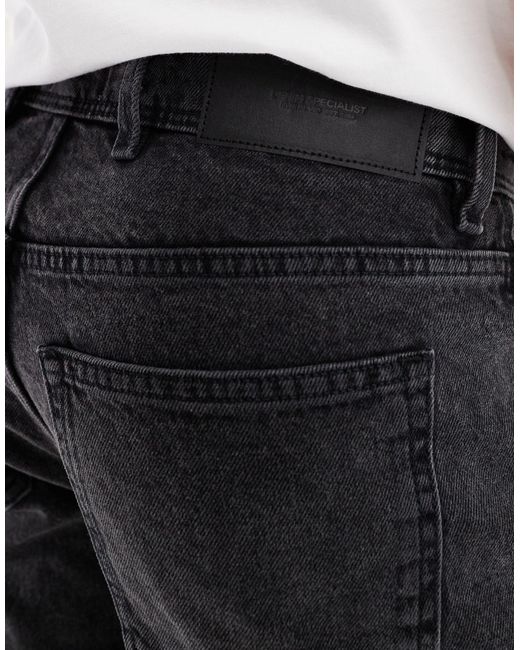 River Island – gerade geschnittene jeans-shorts in White für Herren
