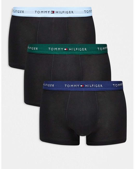 Tommy Hilfiger – signature essentials – 3er-pack baumwoll-unterhosen in Black für Herren