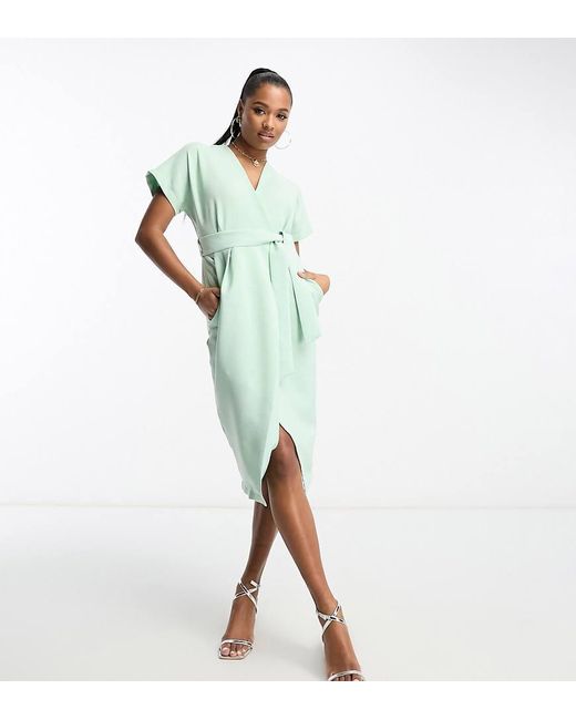 Midi dress with kimono online
