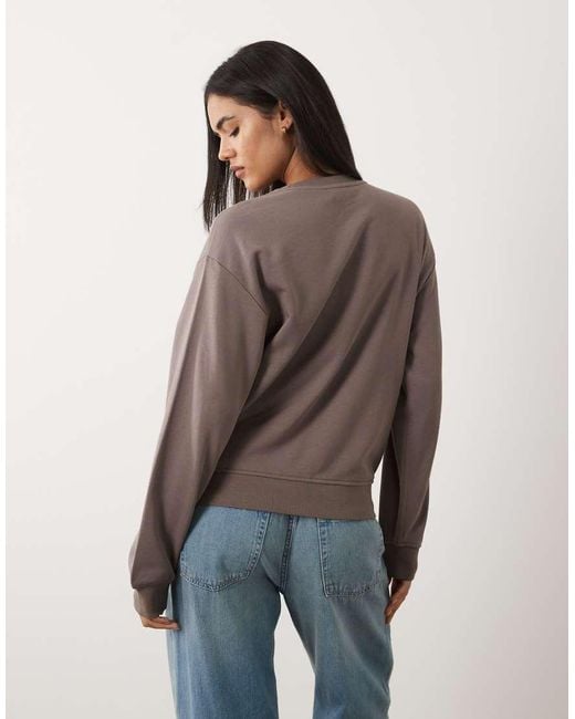 Calvin Klein Brown Monogram French Terry Sweatshirtin Light