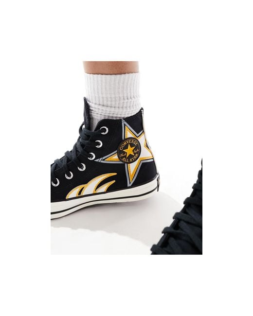 Chuck taylor all star - sneakers alte nere e gialle di Converse in Bianco |  Lyst