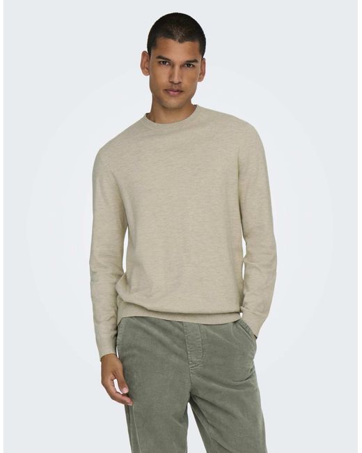 Only & Sons – strickpullover in Green für Herren