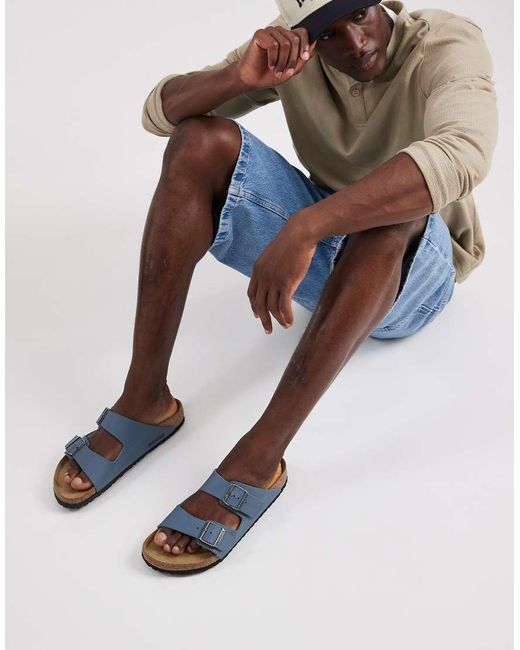 Birkenstock Blue Arizona Birko-flor Sandals