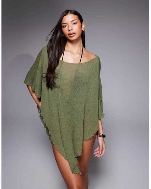Poncho ASOS en coloris Green