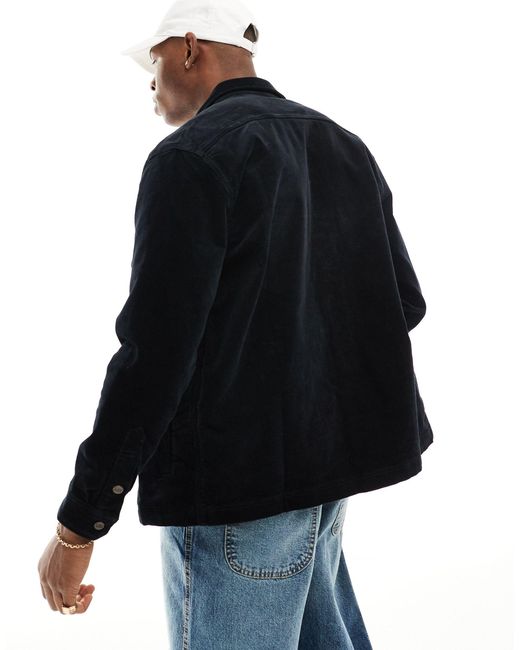 Lee Jeans – langärmlige workwear-hemdjacke aus cord in Blue für Herren