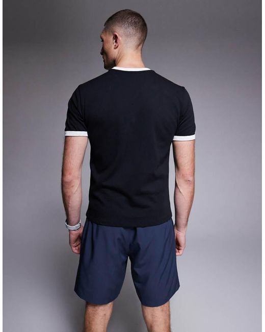 4505 Blue Cotton Shrunken Fit Baby Ringer Tee With Quick Dry Finish for men