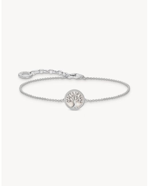 Thomas Sabo Natural Bracelet With Tree Of Love Pendant And Cold Enamel