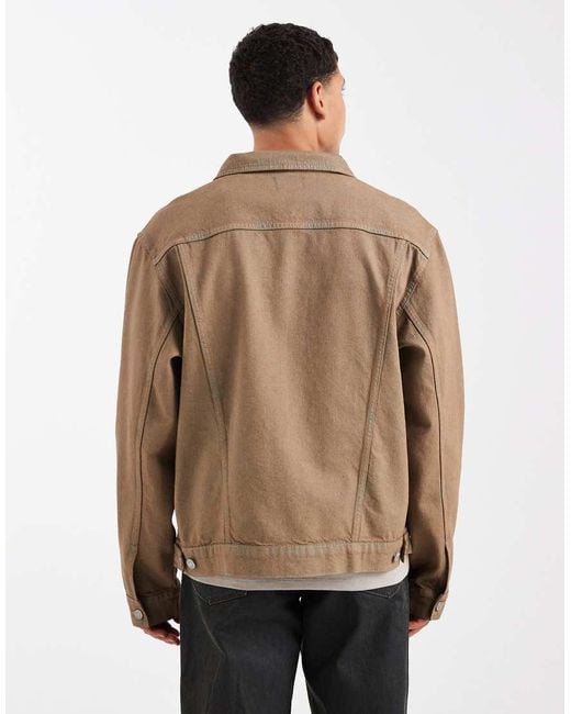 ASOS Natural Co-Ord Denim Jacket for men