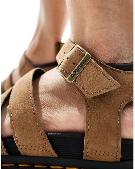 Dr. Martens White – blaire – sandalen aus nubukleder