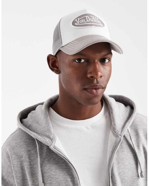 Von Dutch White Staple Trucker Cap