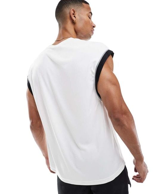 Adidas Originals White Adidas Basketball All-World Sleeveless Tank Top for men