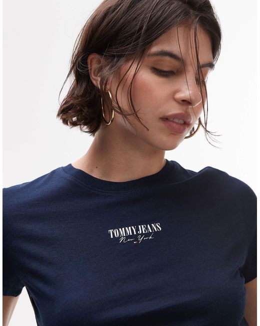 Tommy Hilfiger Blue Essential Logo Slim T-shirt