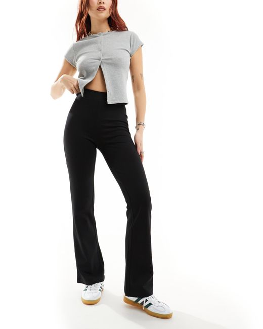 Jdy Black High Waisted Flare Trousers