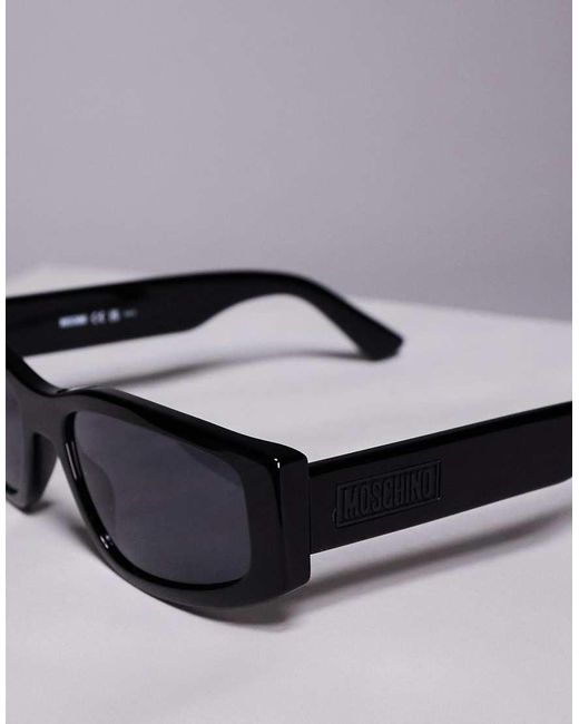 Moschino Black Moschino Square Sunglasses for men