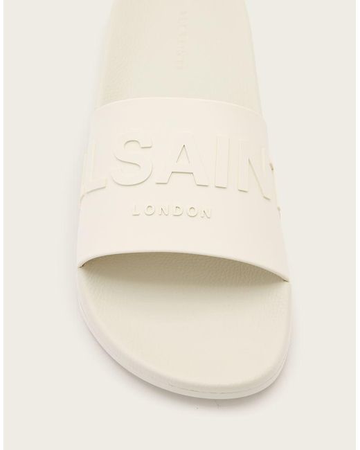 AllSaints Natural biggy Tonal Logo Rubber Sliders for men