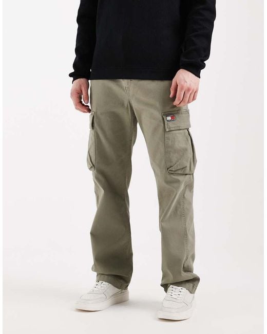 Tommy Hilfiger Black Otis Cargo Trousers for men