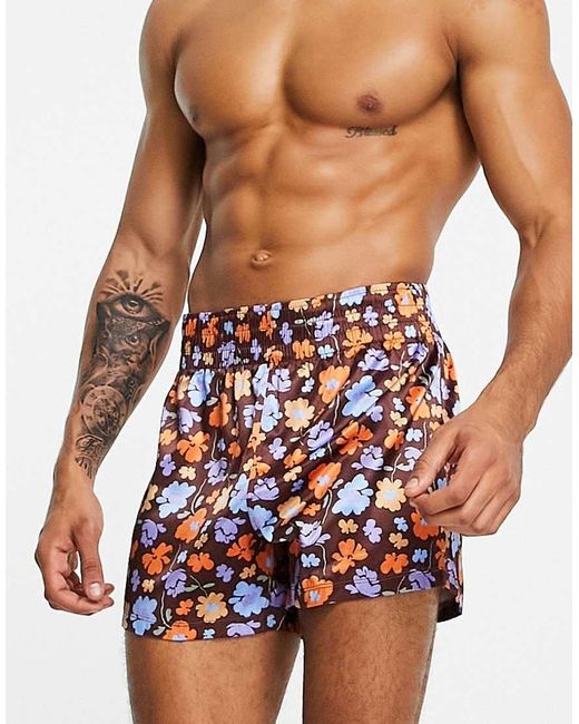 ASOS Multicolor Satin Boxer for men