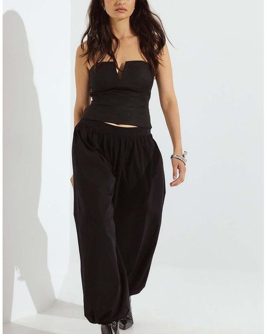NA-KD Black Sharp Corset Top