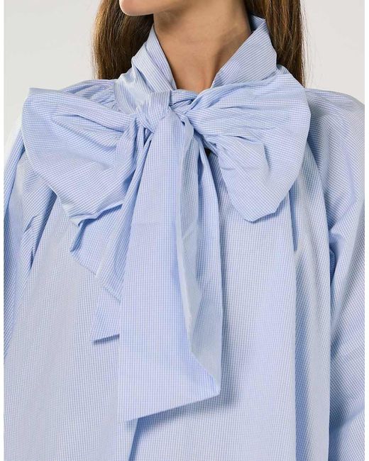 Glamorous Blue Raglan Volume Sleeve Blouse