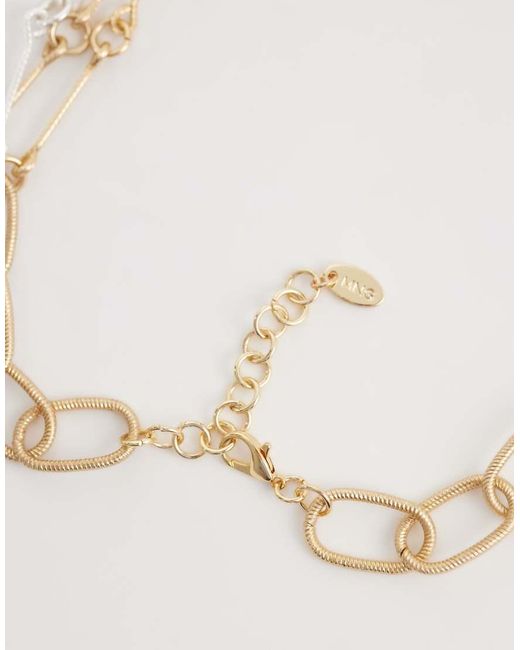 Mango White Key Charm Chain Necklace