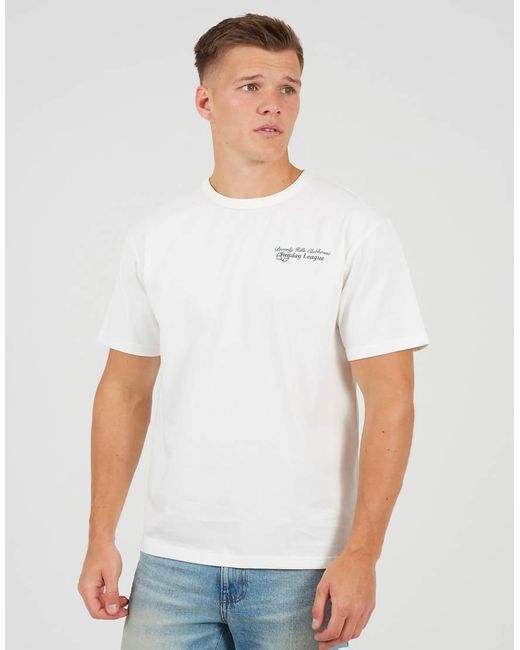 Brave Soul White Cotton Relaxed Fit Graphic T-Shirt for men
