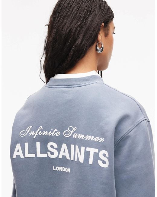 AllSaints Blue – soleil etta – sweatshirt