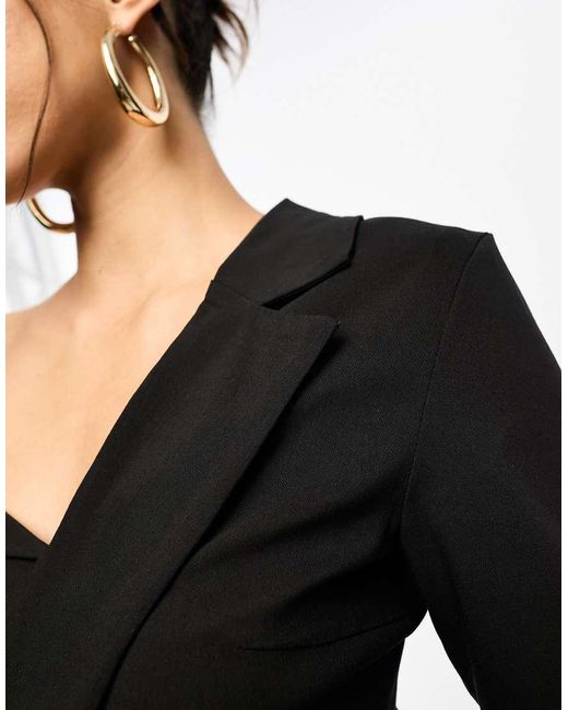 SIMMI Black Simmi Tailored Off Shoulder Body