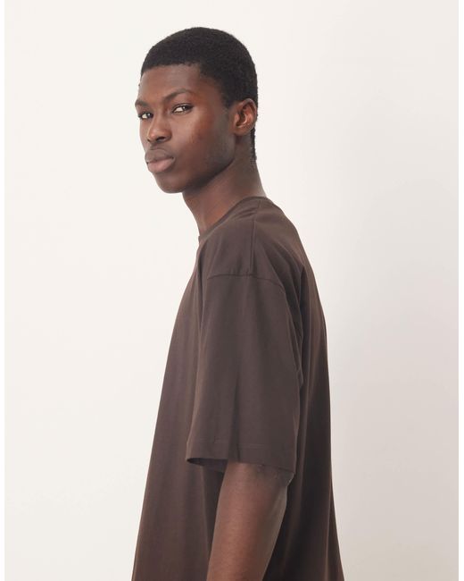 ASOS – basic-t-shirt in Brown für Herren