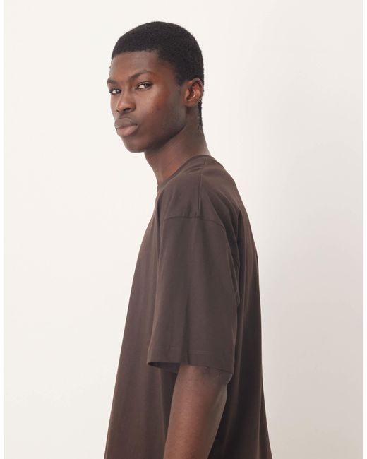 ASOS – basic-t-shirt in Brown für Herren