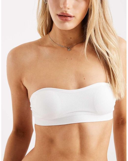 Cotton On White Seamless Sweetheart Padded Bandeau