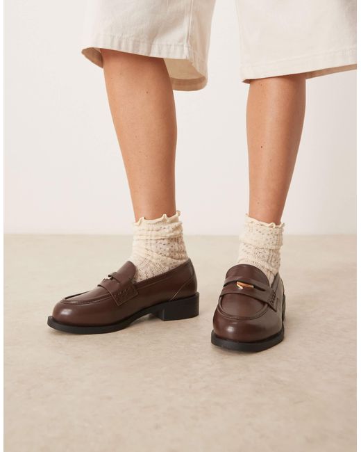 Raid Brown Nonnie Penny Loafers