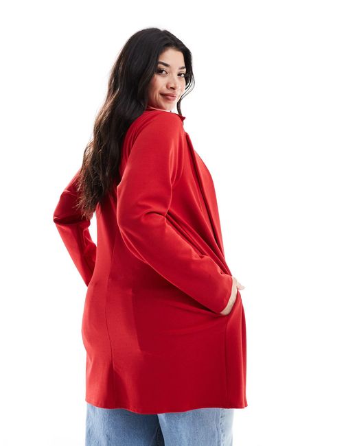 Yours Jersey Blazer in Red Lyst