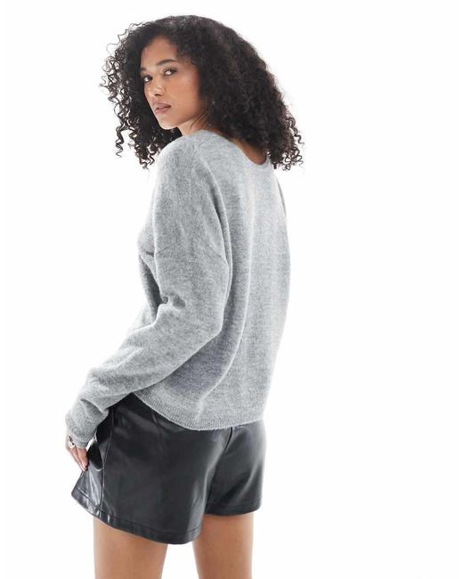 ONLY Gray Reversible Knitted Jumper
