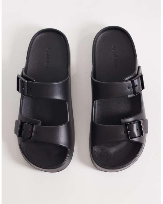Calvin Klein Blue Double Bar Sandals for men