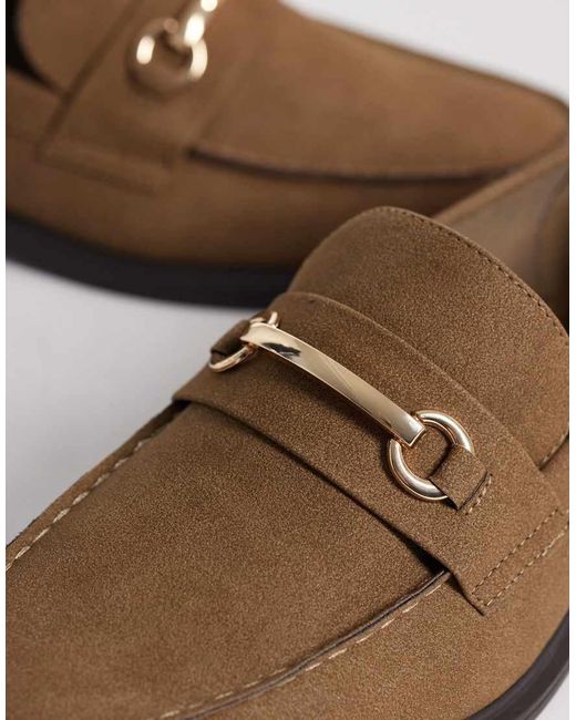 ASOS White Penny Loafers With Snaffle for men