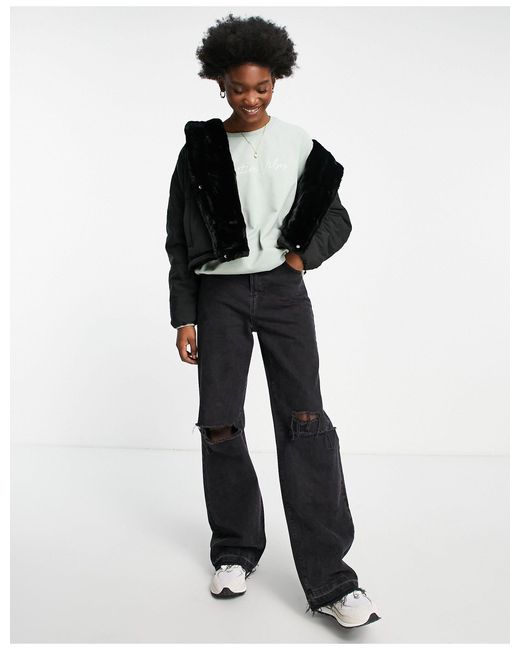 Abrigo bomber con capucha y diseño reversible Pimkie de Tejido sintético de  color Negro | Lyst