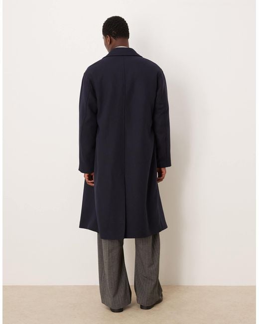 SELECTED Blue Wool Coat for men