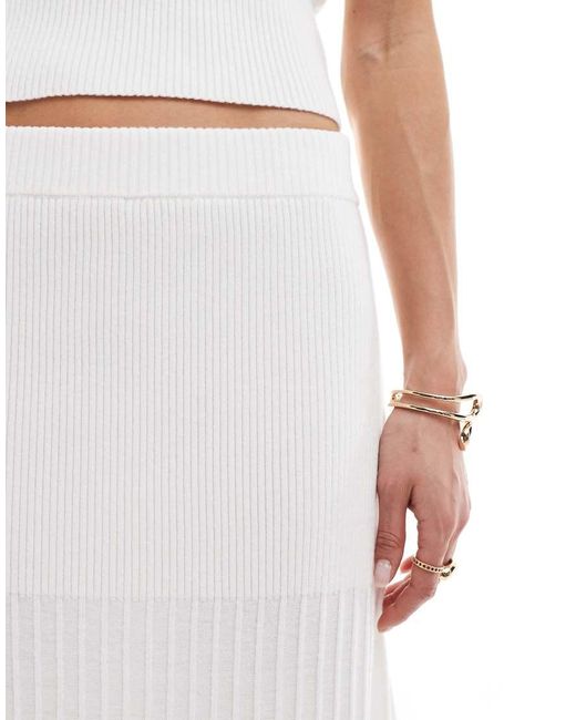 Falda Larga Blanca De Punto De (Parte De Un Conjunto) 4th & Reckless de color White